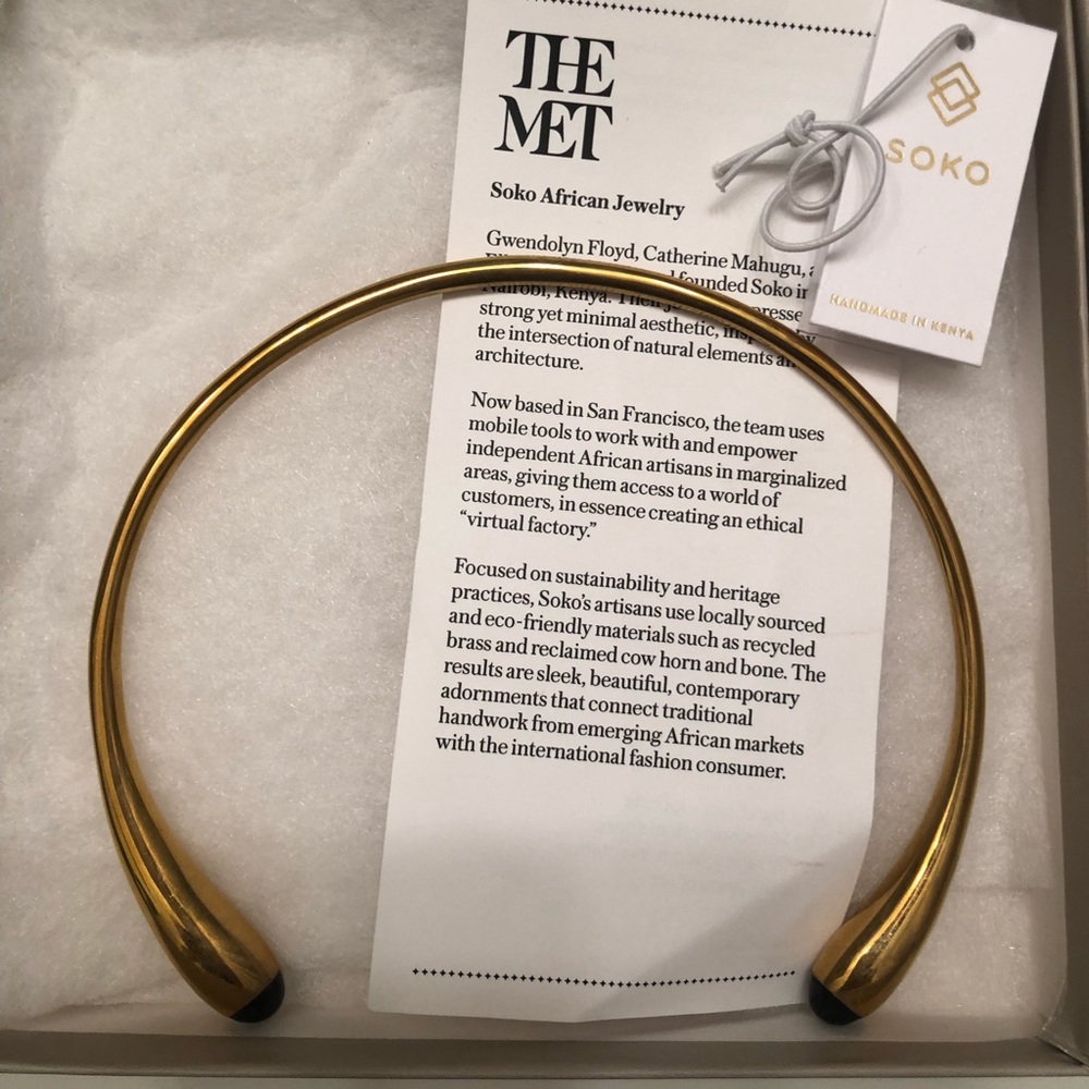 Gold plated African choker from The Met Store